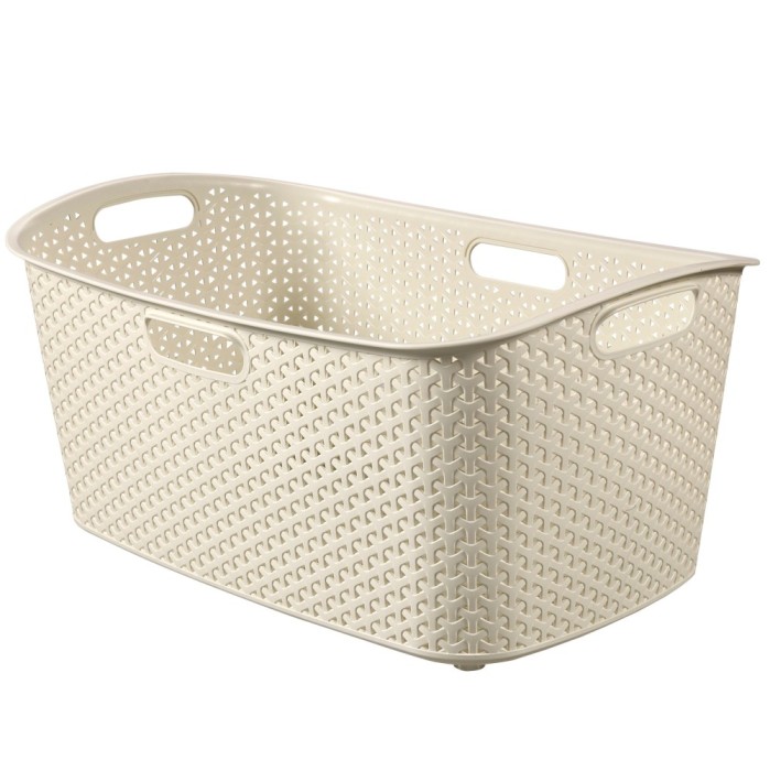 Cos de rufe My style, plastic, alb, 60 x 39 x 27.8 cm, 47 L