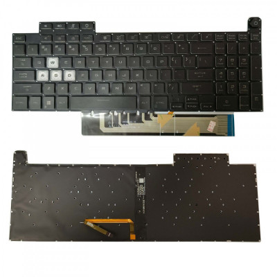 Tastatura Laptop Gaming, Asus, TUF F17 FX707ZC, FX707ZE, FX707ZR, FX707ZM, iluminata, layout US foto