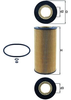MAHLE OX 123/1D Filtru ulei foto