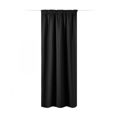 Draperie cu rejansa Jemidi, 140 x 245 cm, Negru, Poliester, 55276.01.01