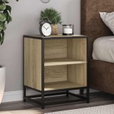 Noptiera din stejar Sonoma 40x31x50 cm lemn prelucrat si metal