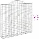 Cumpara ieftin Cosuri gabion arcuite 11 buc, 200x50x180/200cm, fier galvanizat