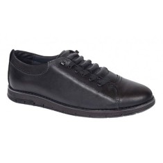 Pantofi barbati casual piele naturala de culoare neagra GKR120N