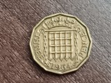 M3 C50 - Moneda foarte veche - Anglia - three pence - 1964