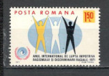 Romania.1971 Anul international impotriva rasismului TR.325, Nestampilat
