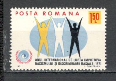 Romania.1971 Anul international impotriva rasismului TR.325 foto