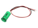 Lampă de control LED verde deschis &Oslash;12mm, 220V AC - APEM