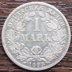 (A355) MONEDA DIN ARGINT GERMANIA - 1 MARK 1893, LIT. D, MAI RARA, TIRAJ MIC