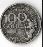 Medalie 100 gold - Earth, moon, earth, 1969, 35 mm