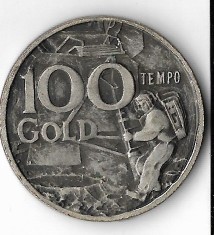 Medalie 100 gold - Earth, moon, earth, 1969, 35 mm foto