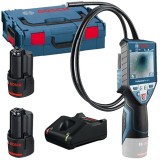 Bosch GIC 120 C + 1600A019R8 - Camera de inspectie 3.5 inch 120 cm valiza speciala + Set 2 acumulatori si incarcator Li-Ion 12 V 2 Ah