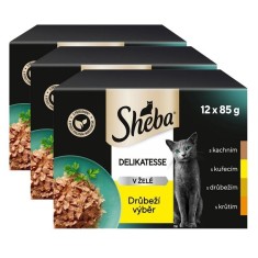 Sheba Delikatesse Plic cu selec?ie de pasari de curte in jeleu 3 x (12 x 85g) foto
