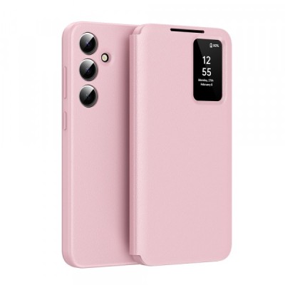 Husa pentru Samsung Galaxy S25 FE, Techsuit, SmartView, Roz foto