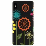 Husa silicon pentru Apple Iphone XS Max, Colorful Spring Birds Flowers Vectors