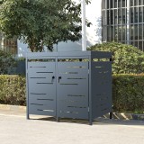 Magazie cos gunoi exterior Salching 122 x 132 x 80 cm [en.casa] HausGarden Leisure