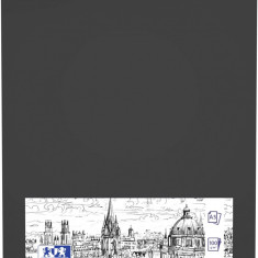 Caiet Pentru Schite A5, Oxford Sketchbook, 96 File-100g/mp, Coperta Carton Rigida - Negru