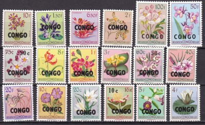 Congo 1960 flori MI 11-28 MNH foto