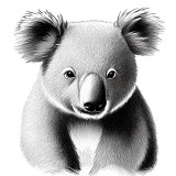 Cumpara ieftin Sticker decorativ, Koala, Alb, 66 cm, 8434ST, Oem