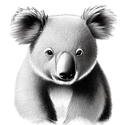 Sticker decorativ, Koala, Alb, 66 cm, 8434ST foto