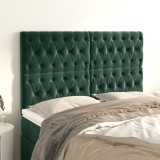 VidaXL Tăblii de pat, 4 buc, verde &icirc;nchis, 72x7x78/88 cm, catifea