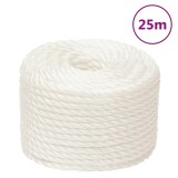Cumpara ieftin Franghie de lucru, Alb, 12 mm, 25 m, polipropilena
