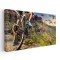 Tablou peisaj munte apus biciclist 2115 Tablou canvas pe panza CU RAMA 30x60 cm
