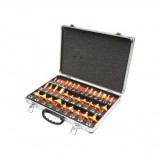 Set freze lemn 35 piese cu rulment din otel cu prindere 8mm Hoteche