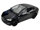 Macheta Tesla Model X neagra 1:22 replica metal cu radiocomanda, fum, lumini si usi functionale