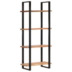 Bibliotecă cu 4 rafturi, 80 x 40 x 180 cm lemn masiv de acacia