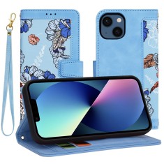 Husa personalizata fete iPhone 13 Techsuit FlipCraft, bleu foto
