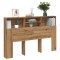 Gossi tablie pat dulap stejar artizanal 160x19x103,5cm lemn prelucrat