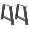 VidaXL Picioare pentru măsuță de cafea &icirc;n formă de A, 2 buc., antracit, 70x(42-43) cm, oțel 4012842