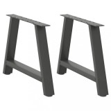 VidaXL Picioare pentru măsuță de cafea &icirc;n formă de A, 2 buc., antracit, 70x(42-43) cm, oțel