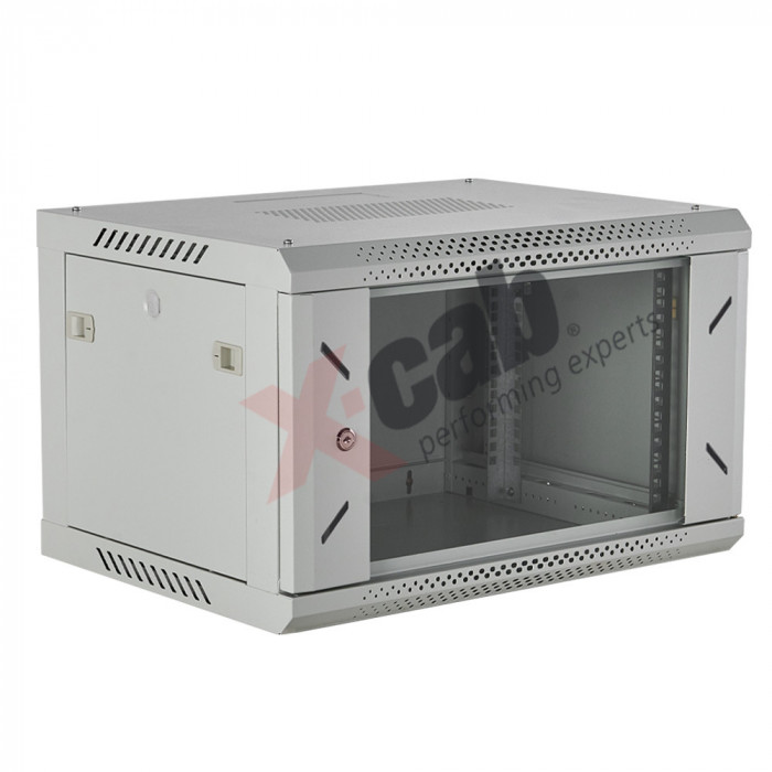 Cabinet metalic de perete 19&quot;, tip rack wallmount, 6U 600x450 mm, Xcab Gri NewTechnology Media