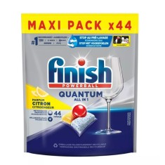 Tablete pentru masina de spalat vase, Finish Quantum, All in 1, Lemon, 44 bucati foto