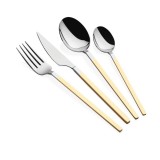 Cumpara ieftin Set tacamuri 24 bucati Carre Auriu 22.2x21.5x21.3 cm