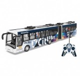 Autobuz cu telecomanda, 4 functii, lumini, cablu USB, scara 1:32, Oem