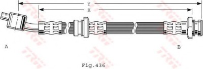 Conducta / cablu frana NISSAN ALMERA II Hatchback (N16) (2000 - 2016) TRW PHD480 foto