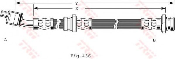 Conducta / cablu frana NISSAN ALMERA II Hatchback (N16) (2000 - 2016) TRW PHD480