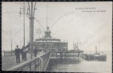 Carte postala, Scheveningen, Wandelhoofd met pleizierboot, perioada interbelica