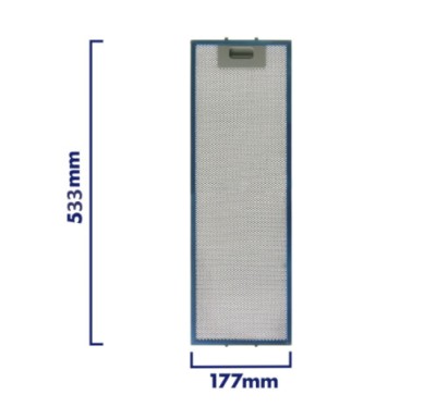 Filtru aluminiu pentru hote Whirlpool,Electrolux ,177mm x 533mm , GF023C , 1 buc foto