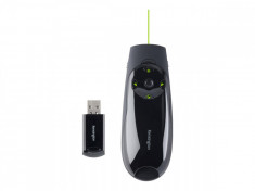 Indicator prezentari Kensington K72426EU Presenter Expert Laser Verde Wireless 2.4GHz Receiver USB Negru foto