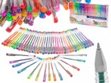 Set 50 piese, Pixuri cu gel multicolor cu sclipici (glitter) AVX-KX5556