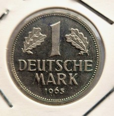 Germania 1 Mark 1963 D marca RFG moneda din nichel km # 110