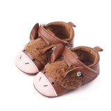 Pantofi maro cu design de animalut pentru fetite (Marime Disponibila: 9-12 luni