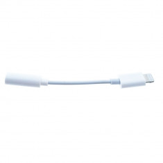 Cablu audio, adaptor Jack 3.5mm mama la conector tip Lightning, Platinet 45645, lungime 5 cm, alb