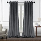 Set doua draperii catifea , gri inchis,