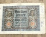 BNKSTR03DE Bancnotă Veche Germania 100 Mark 1920 (Reichsbanknote), Republica de la Weimar, Medalioane Portret, Colecție Numismatică