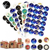 Set de 6 foi cu stickere pentru Craciun Osiaga, hartie, multicolor, 4,5 cm