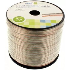 Cablu difuzor transparent 2x1.5mm CCA Well LSP-CCA1.50TT-100-WL